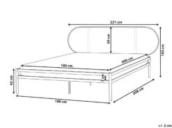 Seng PE-rattan BOULIN 180 x 200 cm Sort