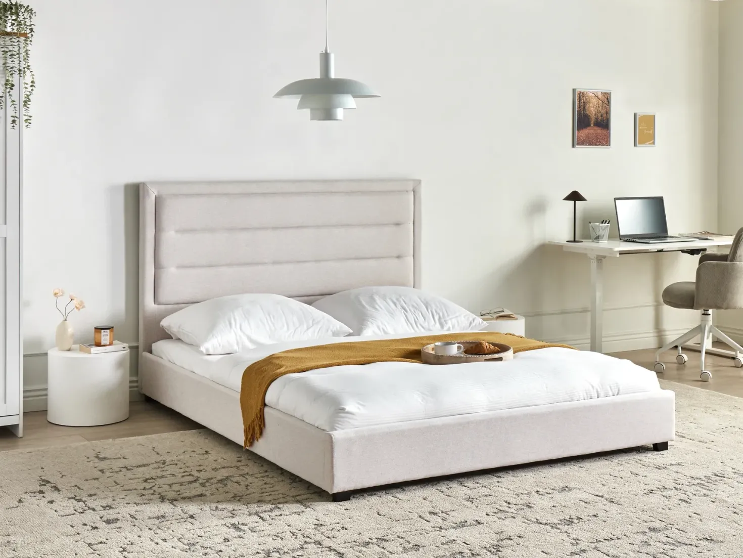 Seng ROUEN 160 x 200 cm Lys Beige