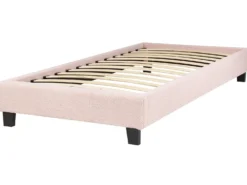 Seng uden hovedgærde Boucle ROANNE 90 x 200 cm Pastellrosa