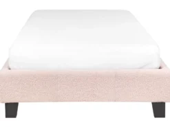 Seng uden hovedgærde Boucle ROANNE 90 x 200 cm Pastellrosa