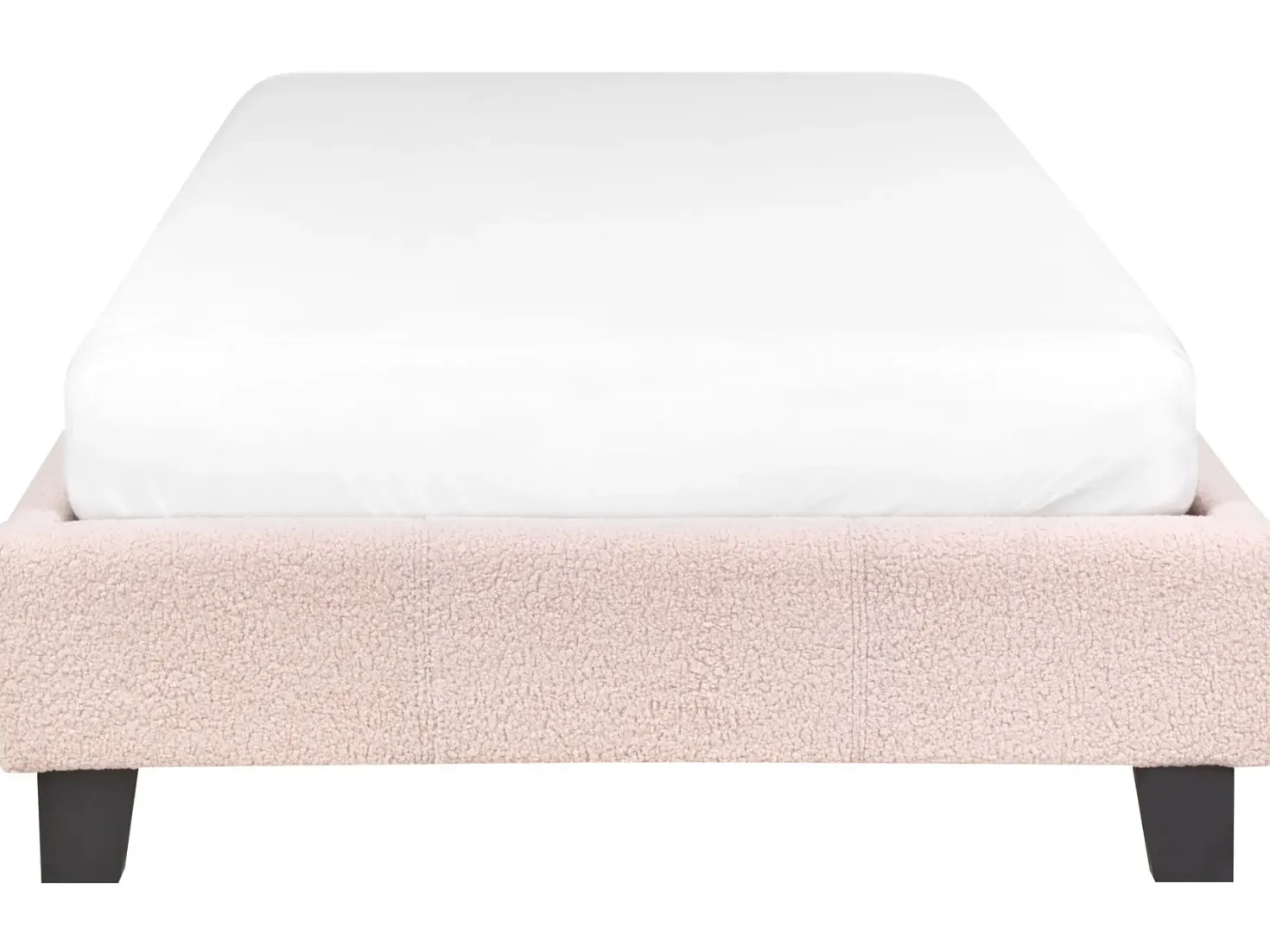 Seng uden hovedgærde Boucle ROANNE 90 x 200 cm Pastellrosa