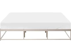 Seng uden hovedgærde Metal VIRY 180 x 200 cm Lys Beige