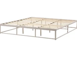 Seng uden hovedgærde Metal VIRY 180 x 200 cm Lys Beige