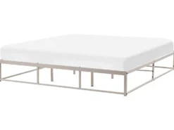 Seng uden hovedgærde Metal VIRY 180 x 200 cm Lys Beige