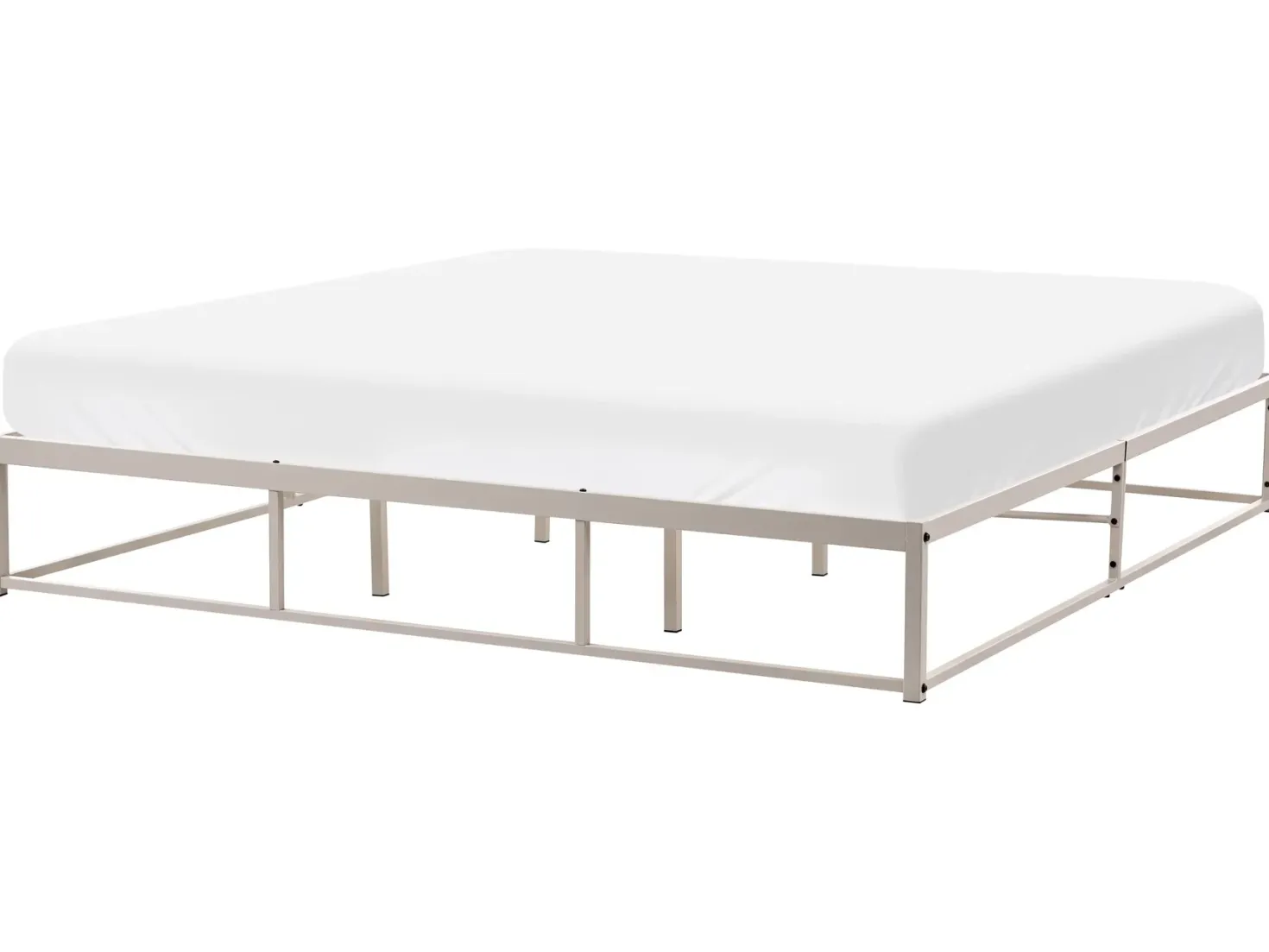 Seng uden hovedgærde Metal VIRY 180 x 200 cm Lys Beige
