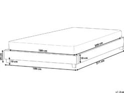 Seng uden hovedgærde ROANNE 180 x 200 cm Beige
