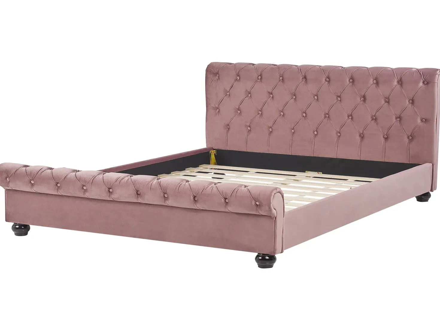 Seng Velour AVALLON 180 x 200 cm Lyserød