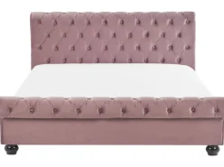 Seng Velour AVALLON 180 x 200 cm Lyserød