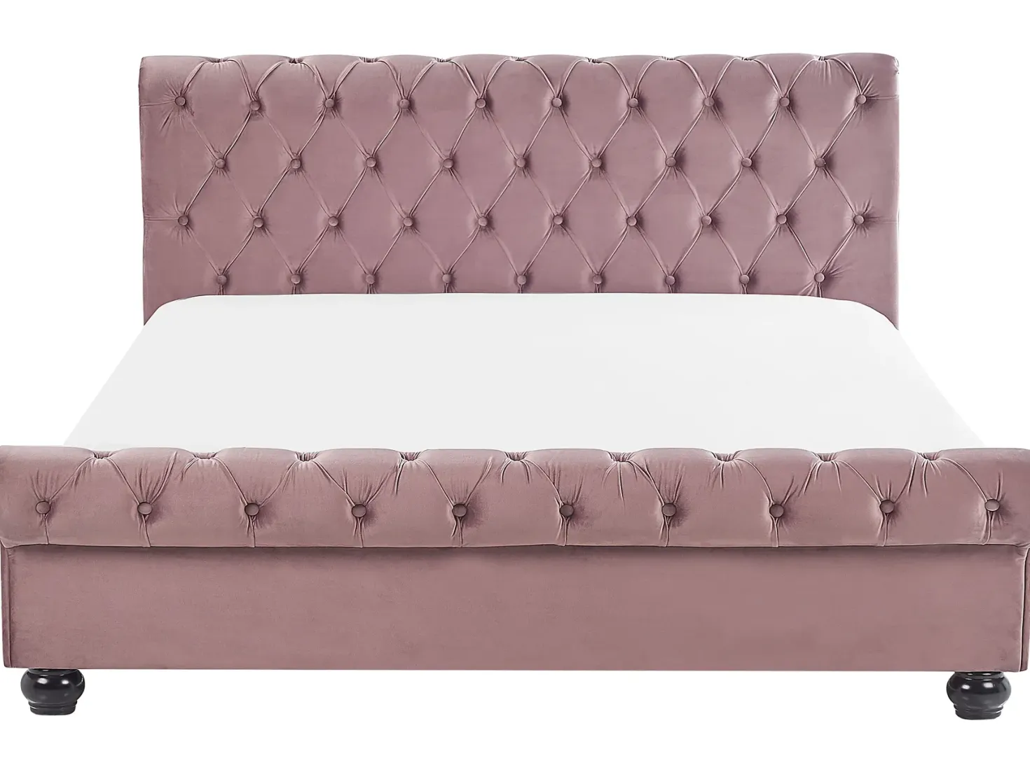 Seng Velour AVALLON 180 x 200 cm Lyserød