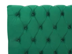 Seng Velour AVALLON 180 x 200 cm Smaragdgrøn