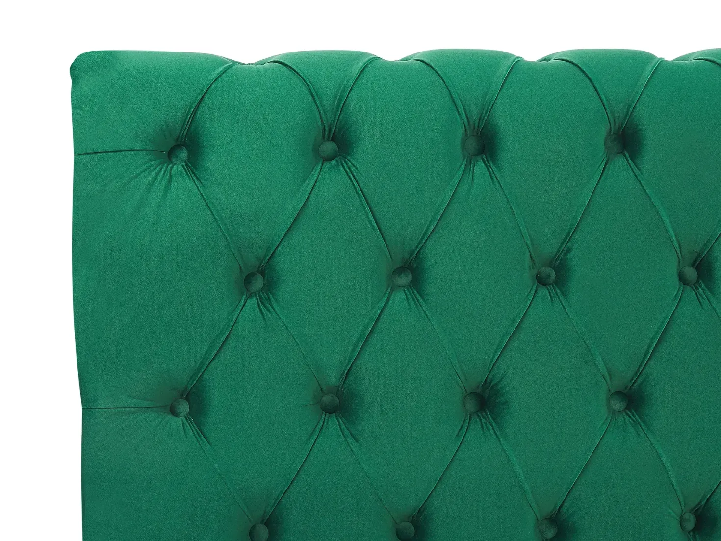 Seng Velour AVALLON 180 x 200 cm Smaragdgrøn