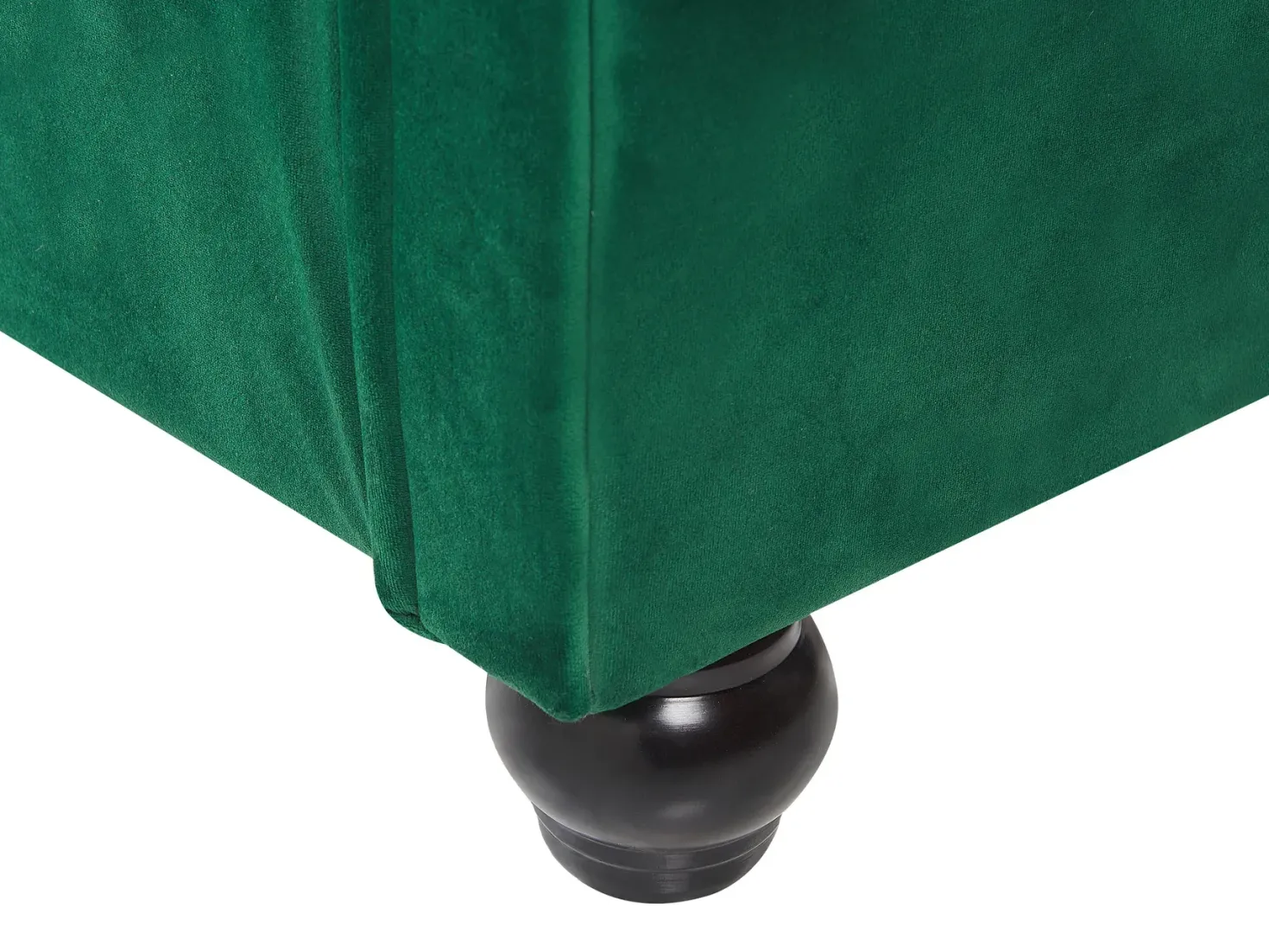 Seng Velour AVALLON 180 x 200 cm Smaragdgrøn