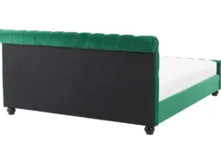 Seng Velour AVALLON 180 x 200 cm Smaragdgrøn