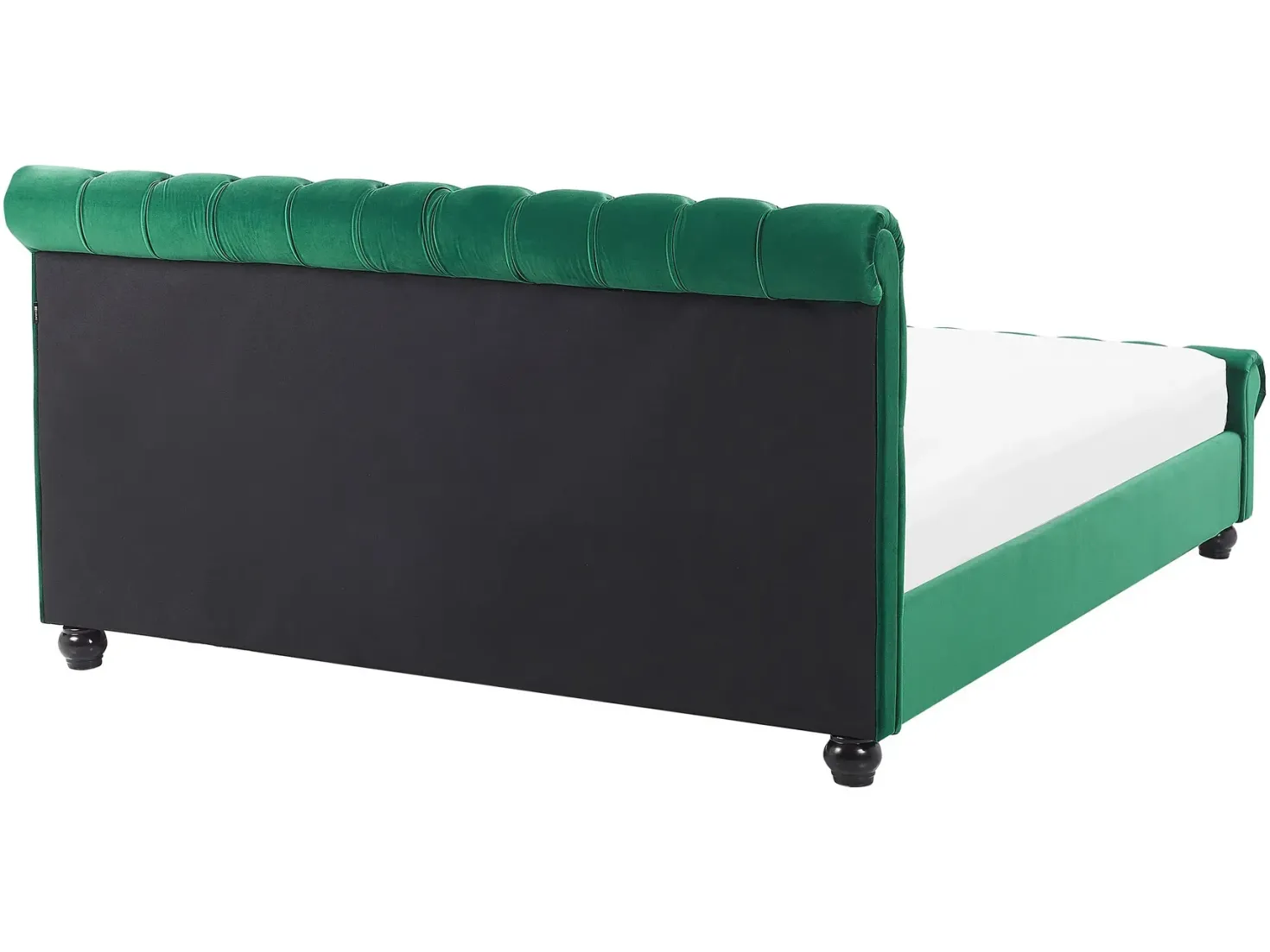 Seng Velour AVALLON 160 x 200 cm Smaragdgrøn