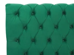 Seng Velour AVALLON 160 x 200 cm Smaragdgrøn