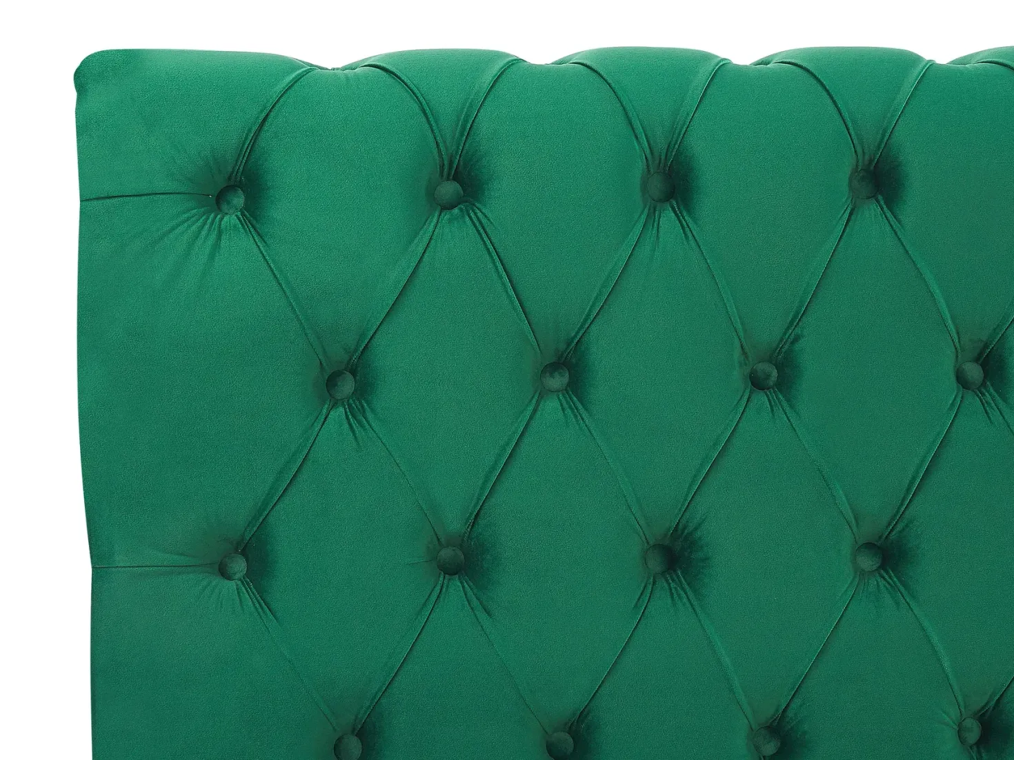 Seng Velour AVALLON 160 x 200 cm Smaragdgrøn