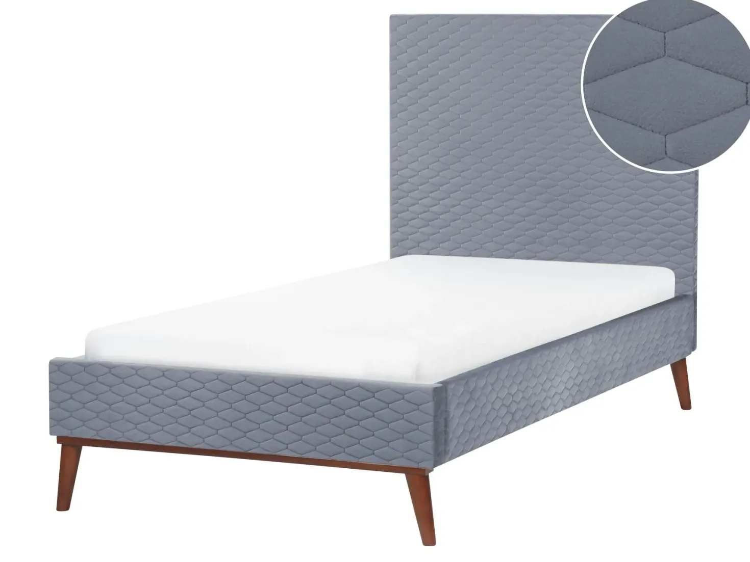 Seng Velour BAYONNE 90 x 200 cm Grå