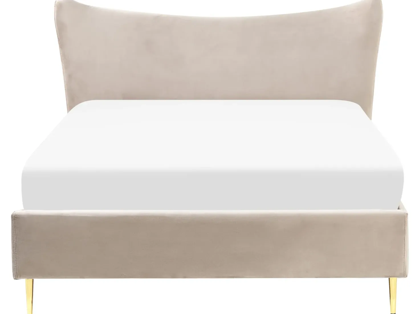 Seng Velour CHALEIX 140 x 200 cm Brungrå