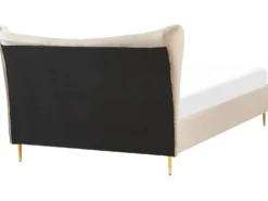 Seng Velour CHALEIX 140 x 200 cm Brungrå