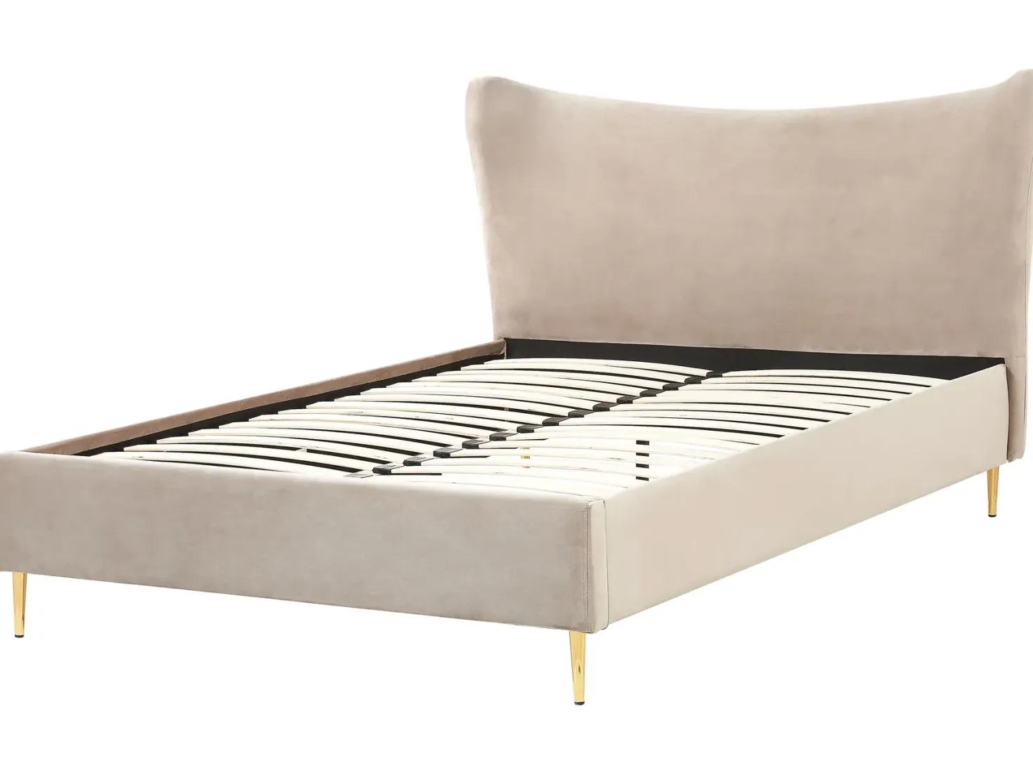 Seng Velour CHALEIX 140 x 200 cm Brungrå