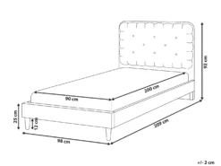 Seng Velour CORSAINT 90 x 200 cm Beige