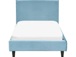 Seng Velour FITOU 90 x 200 cm Himmelblå