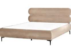 Seng Velour LESSAY 180 x 200 cm Brungrå
