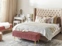 Seng Velour LUBBON 180 x 200 cm Pastellrosa