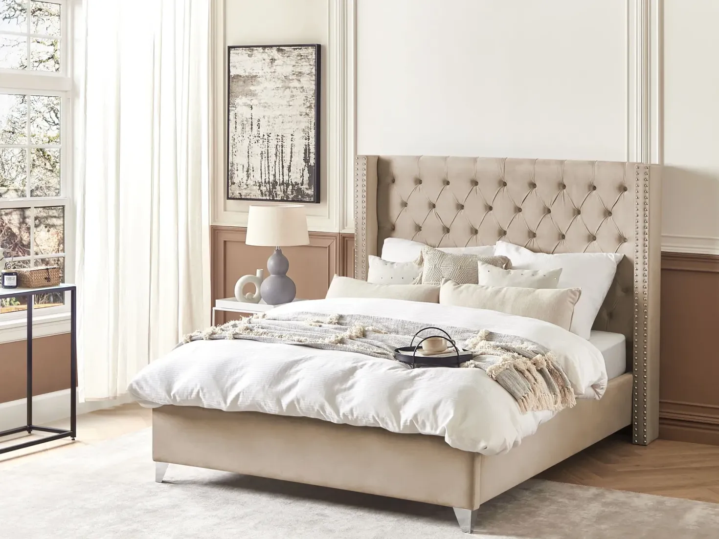 Seng Velour LUBBON 140 x 200 cm Beige