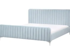 Seng Velour LUNAN 180 x 200 cm Himmelblå