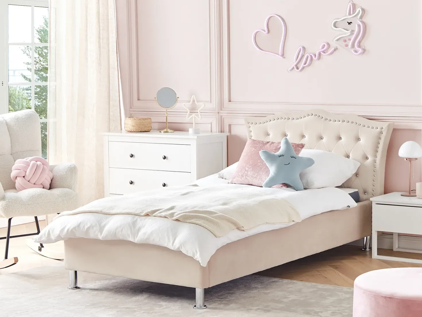 Seng Velour METZ 90 x 200 cm Beige