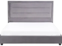 Seng Velour ROUEN 160 x 200 cm Mørkegrå