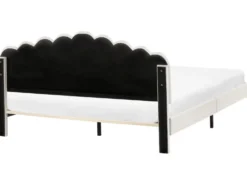 Seng Velour SAUVIAN 180 x 200 cm Cremehvid
