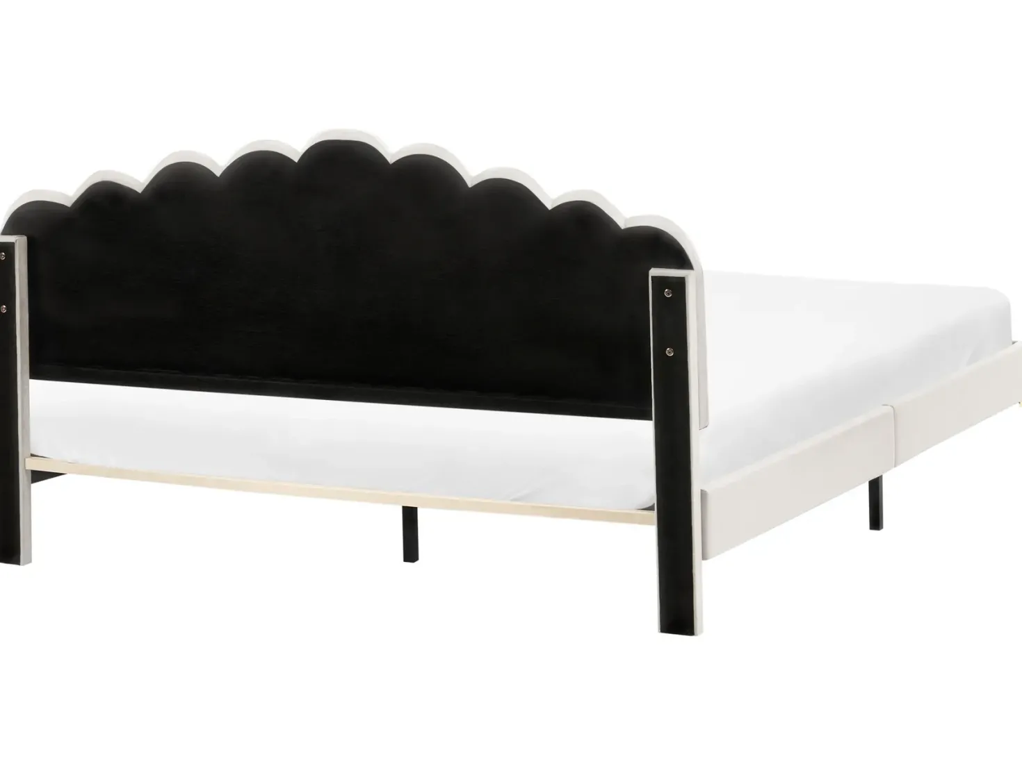 Seng Velour SAUVIAN 180 x 200 cm Cremehvid
