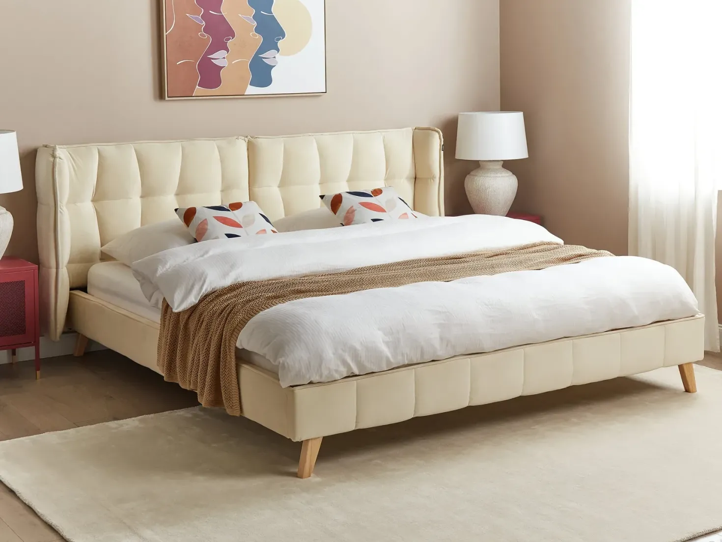 Seng Velour SENLIS 180 x 200 cm Beige