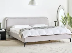 Seng Velour SUZETTE 180 x 200 cm Lysegrå