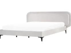 Seng Velour SUZETTE 180 x 200 cm Lysegrå