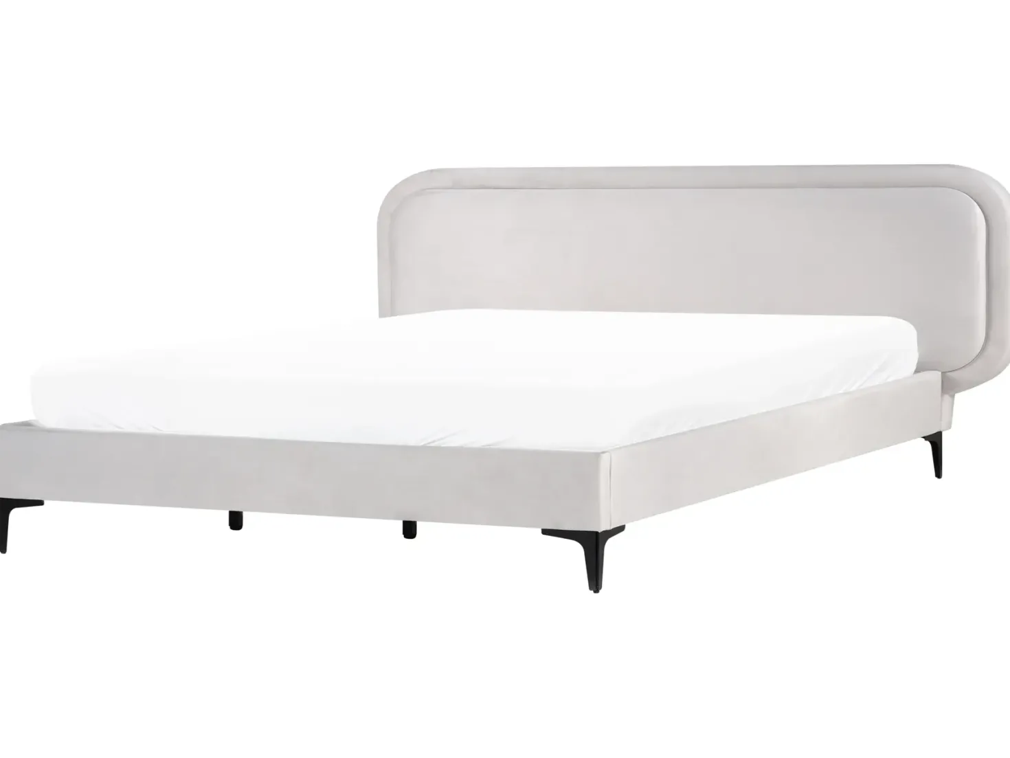 Seng Velour SUZETTE 180 x 200 cm Lysegrå