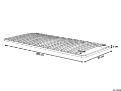 Sengebund med lameller COMBOURG 90 x 200 cm