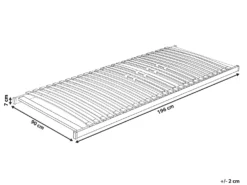 Sengebund med lameller VOUZIERS 90 x 200 cm