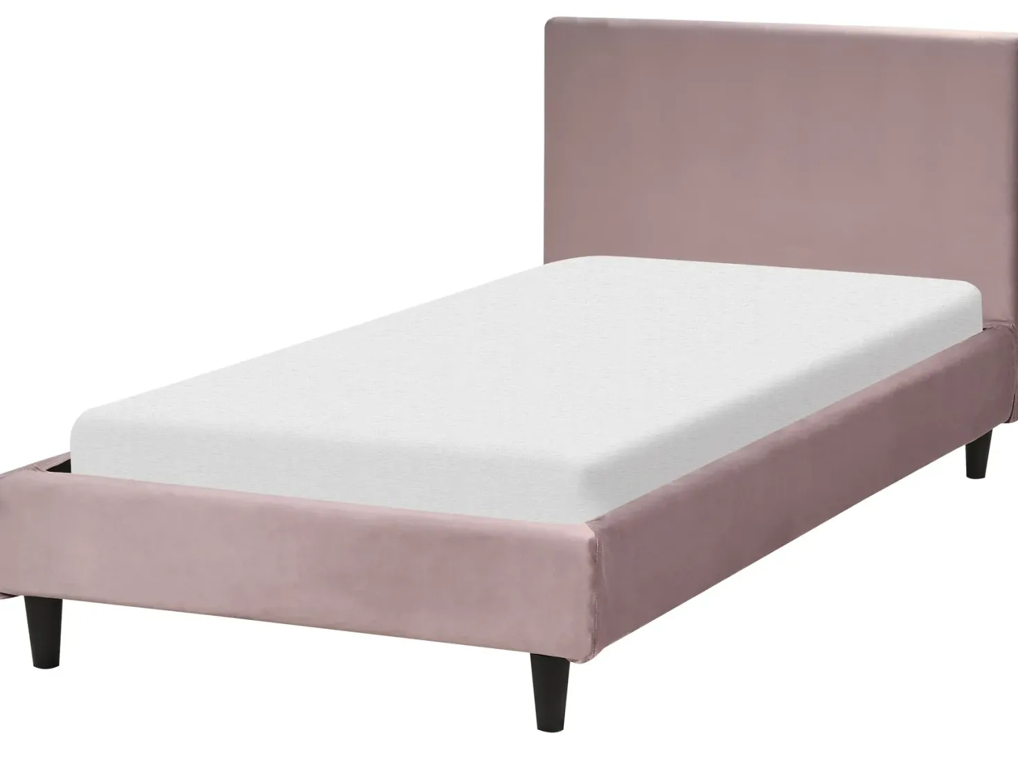 Sengekappe Velour FITOU 90x200 cm Lyserød