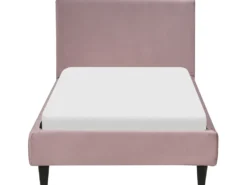 Sengekappe Velour FITOU 90x200 cm Lyserød