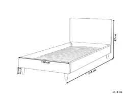 Sengekappe Velour FITOU 90x200 cm Lyserød