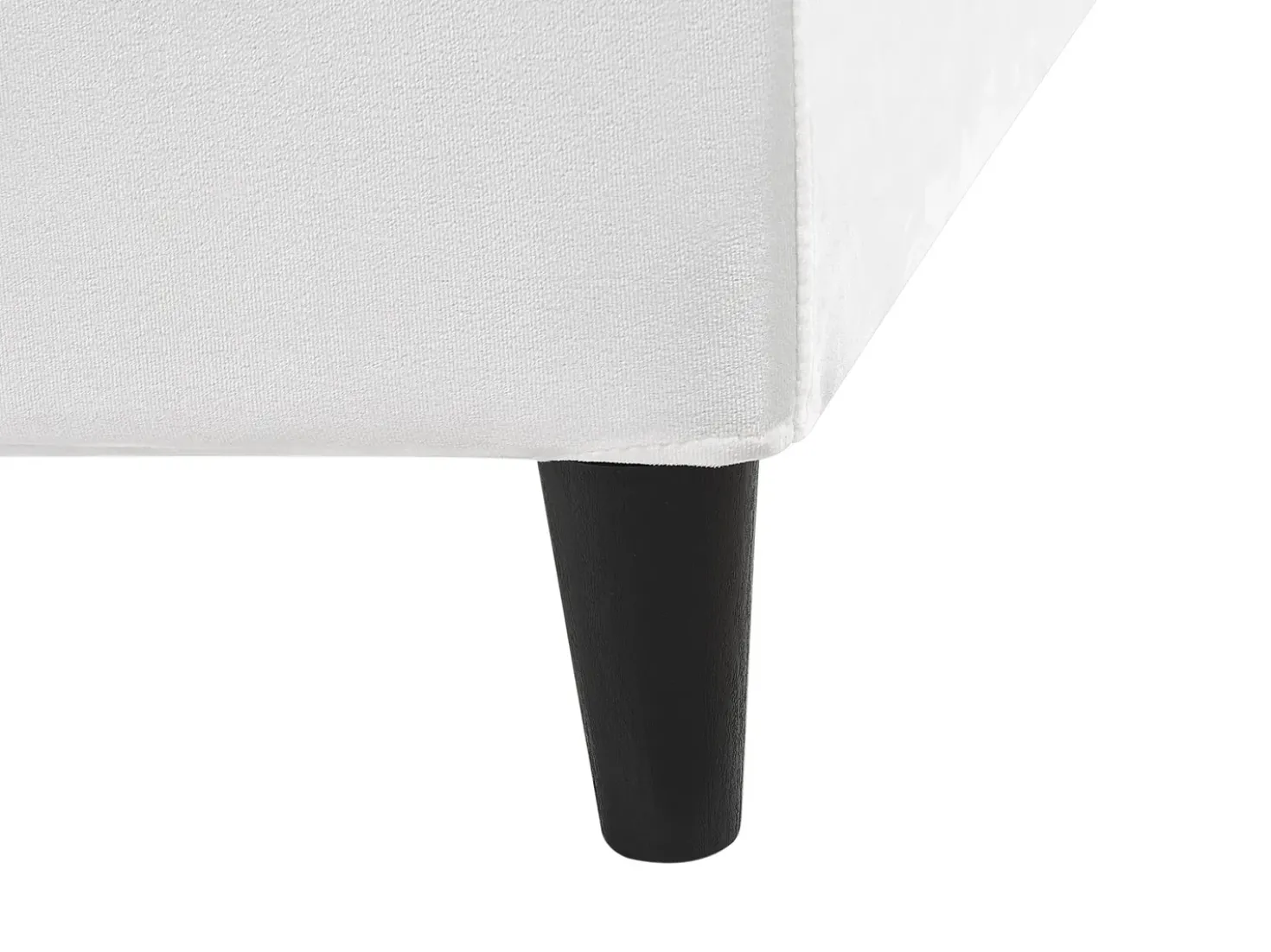 Sengekappe Velour FITOU 180 x 200 cm Hvid