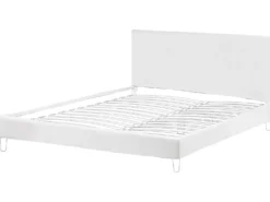 Sengekappe Velour FITOU 180 x 200 cm Hvid