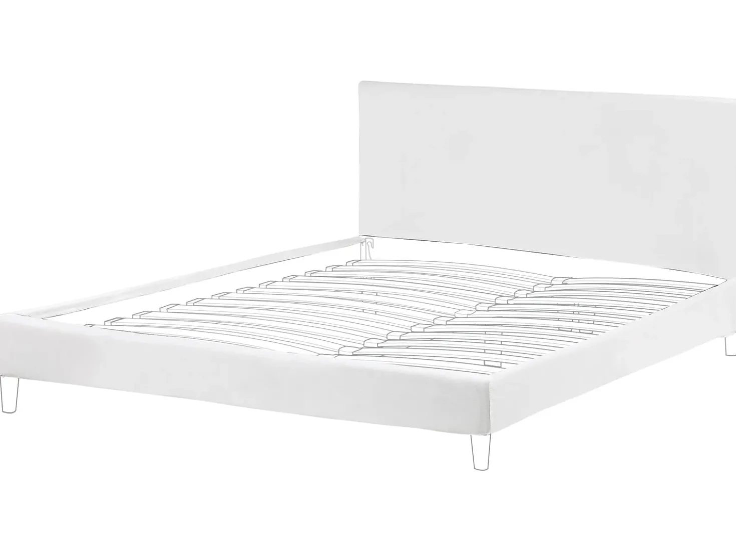 Sengekappe Velour FITOU 180 x 200 cm Hvid