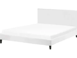Sengekappe Velour FITOU 180 x 200 cm Hvid