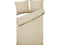 Sengetøj AVONDALE Bomulds-satin 155 x 220 cm Beige