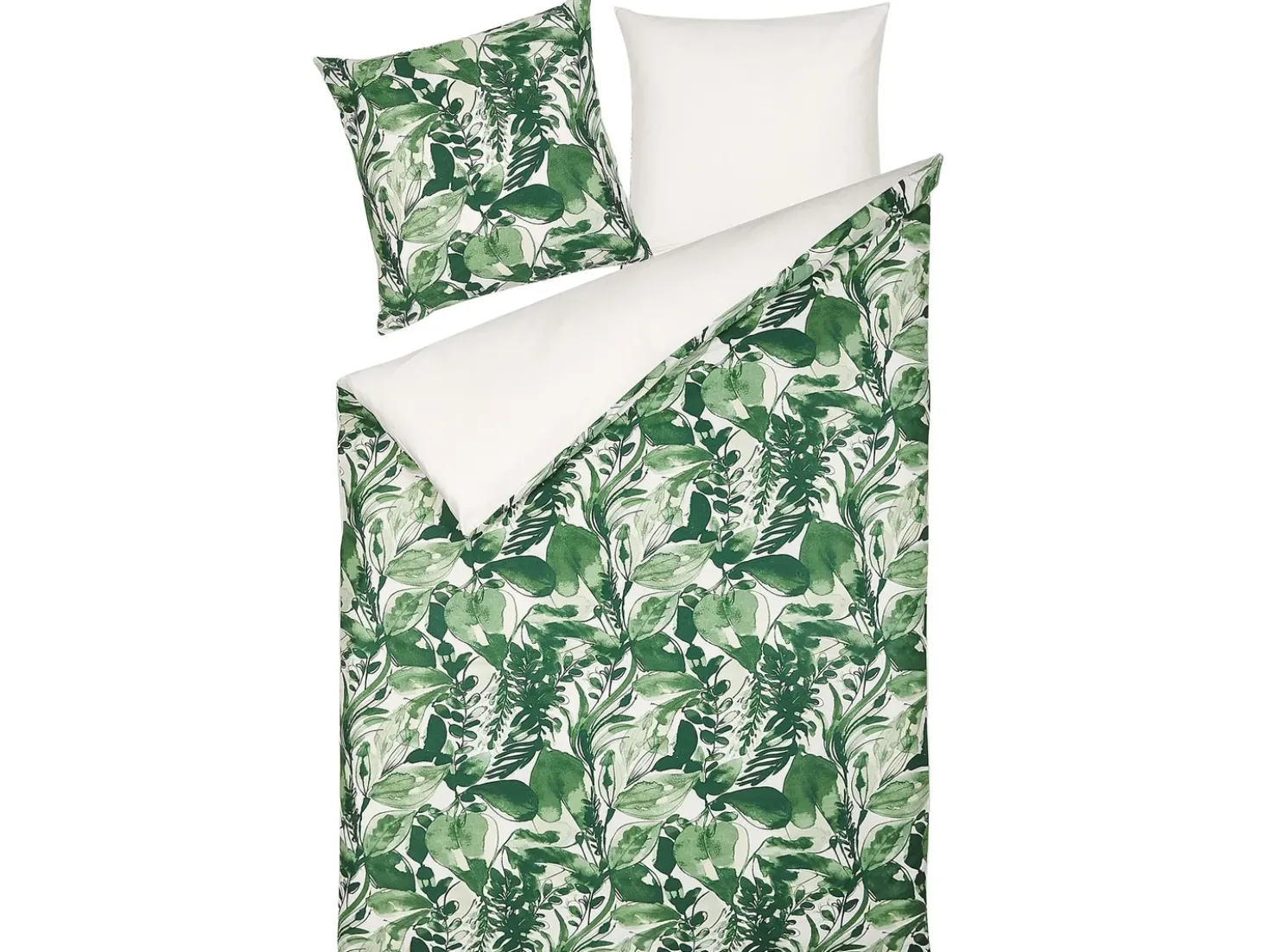 Sengetøj GREENWOOD Bomulds-satin 155 x 220 cm Grøn