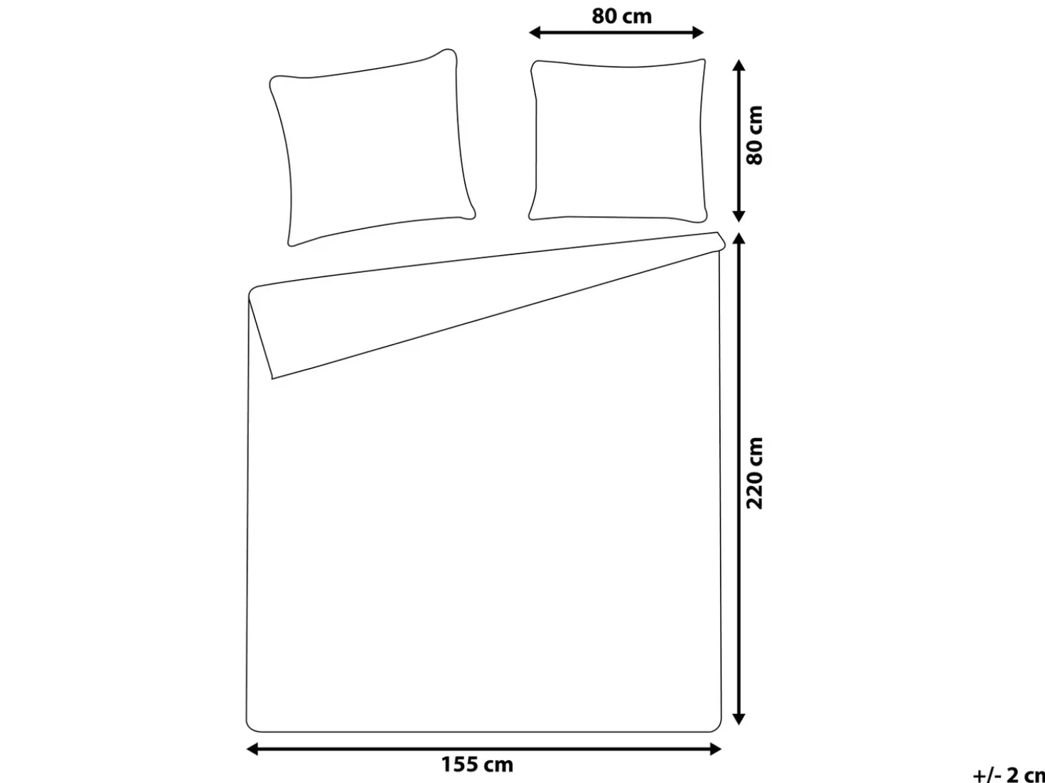 Sengetøj GREENWOOD Bomulds-satin 155 x 220 cm Grøn